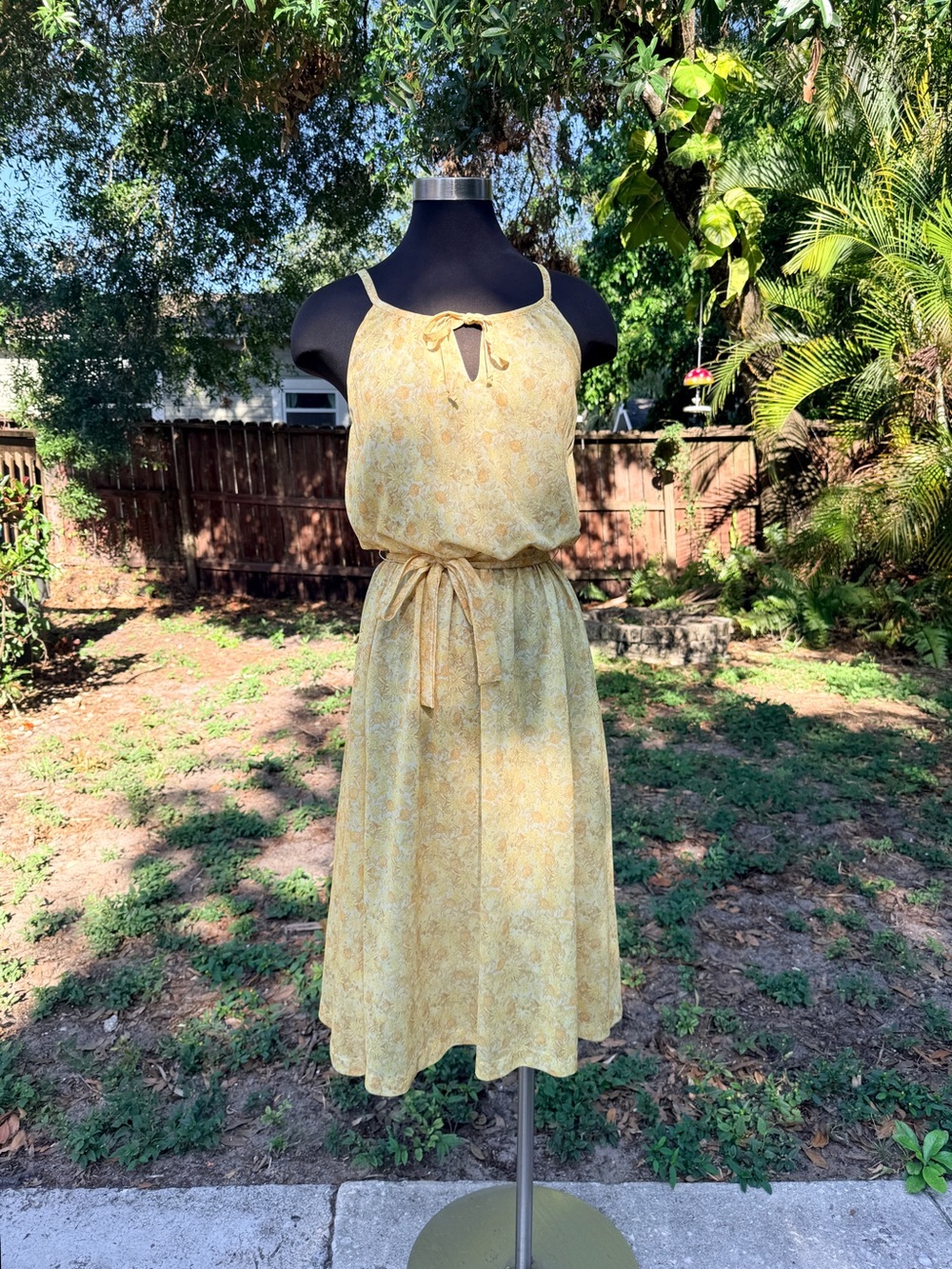 Vintage 70s Le Art Summery Floral Dress
